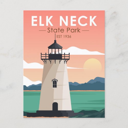 Elk Neck State Park Maryland Vintage Postcard