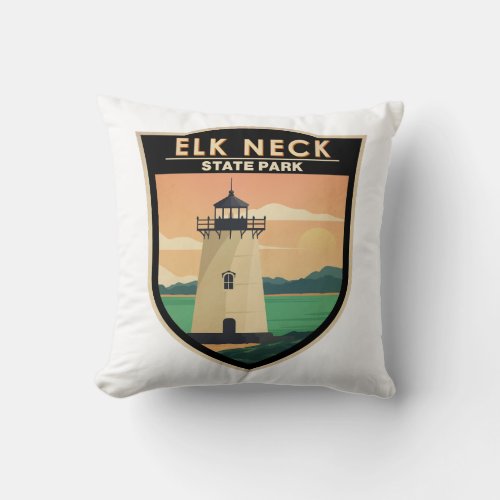 Elk Neck State Park Maryland Vintage Throw Pillow