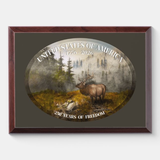 ELK OP 2 USA Decor / Award Plaque (Horizontal)