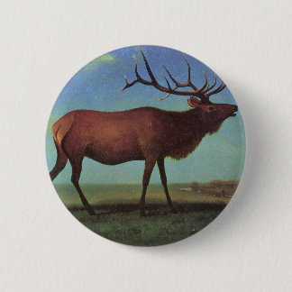 Elk Painting Button