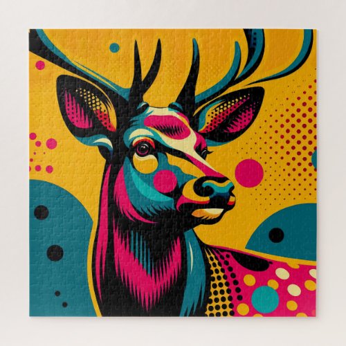 Elk Pop Art 600 Piece Puzzle