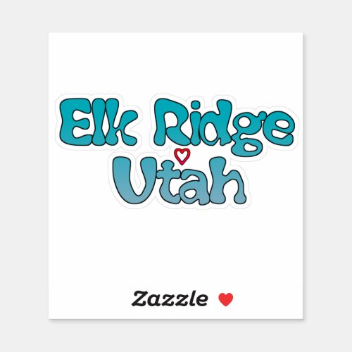 Elk Ridge Utah Retro Sticker