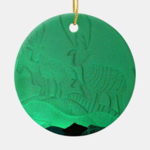 Elk Room at Hotel de Glace, Quebec, Canada Ceramic Ornament