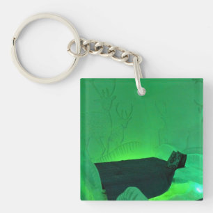 Elk Room at Hotel de Glace, Quebec, Canada Keychain