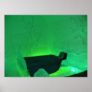 Elk Room at Hotel de Glace, Quebec, Canada Poster