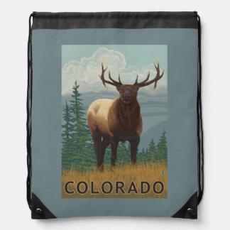 Elk SceneColorado Drawstring Bag