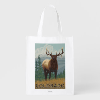 Elk SceneColorado Reusable Grocery Bag