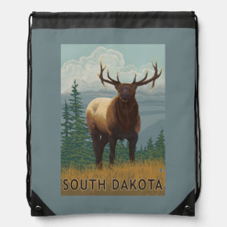 Elk SceneSouth Dakota Drawstring Bag
