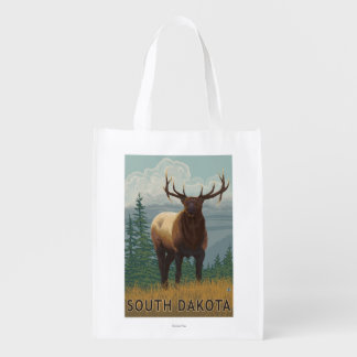 Elk SceneSouth Dakota Grocery Bag