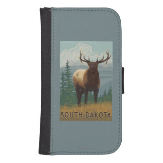 Elk SceneSouth Dakota Wallet Phone Case For Samsung Galaxy S4