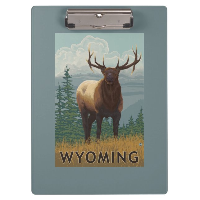 Elk SceneWyoming Clipboard (Front)