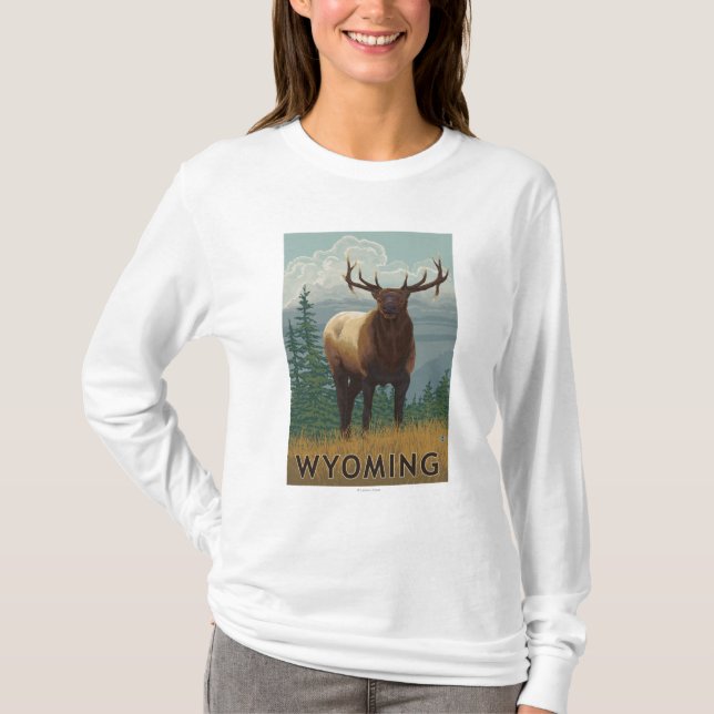 Elk SceneWyoming T-Shirt (Front)