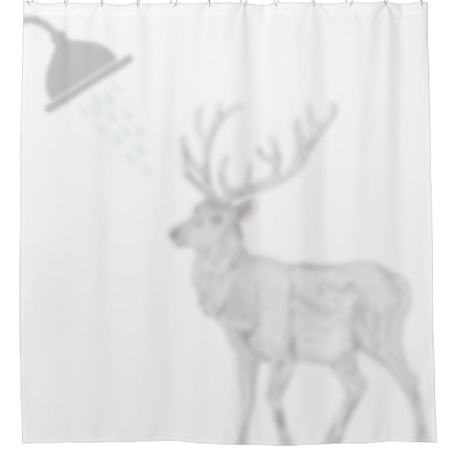 Elk Shadow Silhouette Shadow Buddies in Shower Curtain (Front)