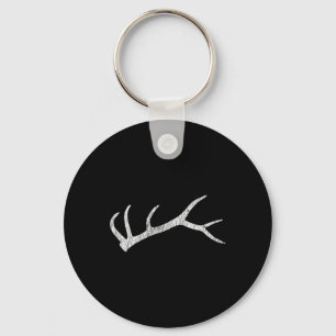 Elk Shed Rack Horn Hunting Keychain
