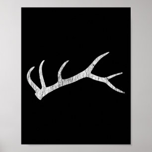 Elk Shed Rack Horn Hunting  Poster