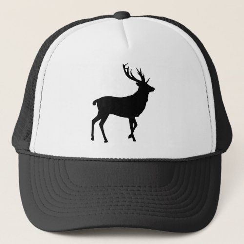 Elk Silhouette Cut Out Stag Bull _ Animal Deer Trucker Hat