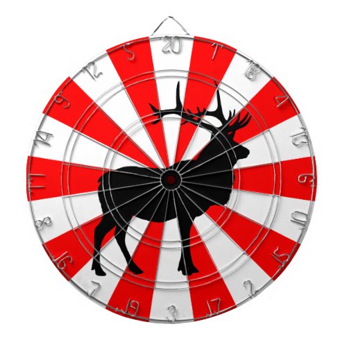 Elk Silhouette Dartboard With Darts