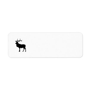 Elk Silhouette Label