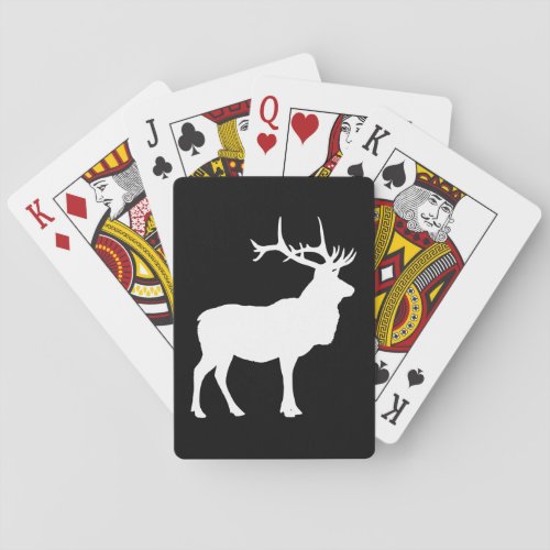 Elk Silhouette Poker Cards