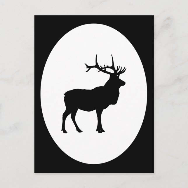 Elk Silhouette Postcard (Front)