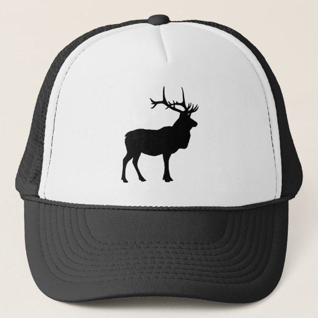 Elk Silhouette Trucker Hat (Front)