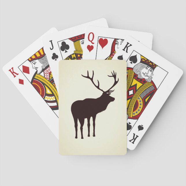 Elk Spirit Animal Poker Cards (Back)