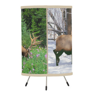 Elk Spring/Winter Tripod Lamp