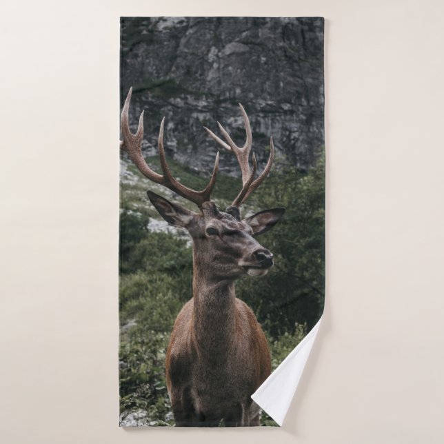 ELK STACK DEER BATH TOWEL (Bath Towel)