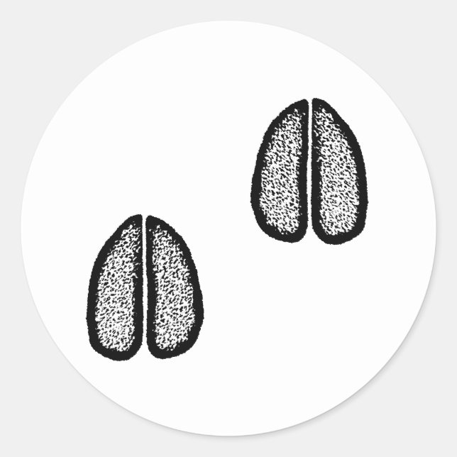 Elk Tracks Logo Classic Round Sticker (Front)