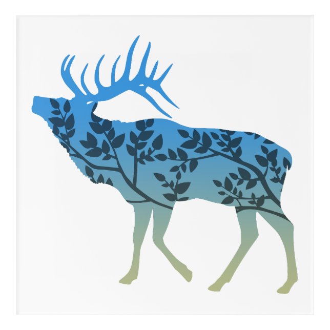 Elk Tree Acrylic Print (Front)