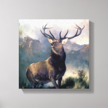 Elk Wild Animal Painting Canvas Print by EDDESIGNS at Zazzle
