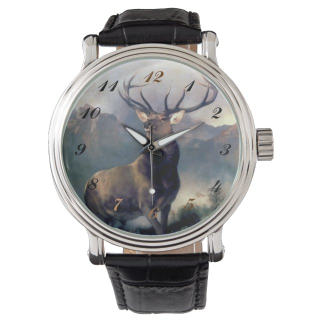 Elk Wild Animal Painting watch (Front)