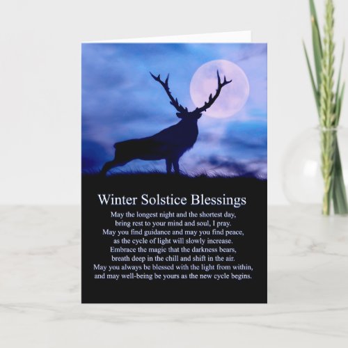 Elk  Winter Solstice Blessings Card