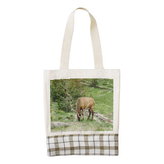 Elk With Velvet Antlers Yellowstone Zazzle HEART Tote Bag