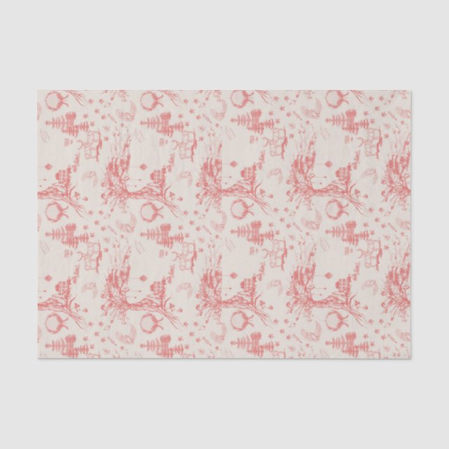 Elk Woods French Toile Tissue Paper (Front)