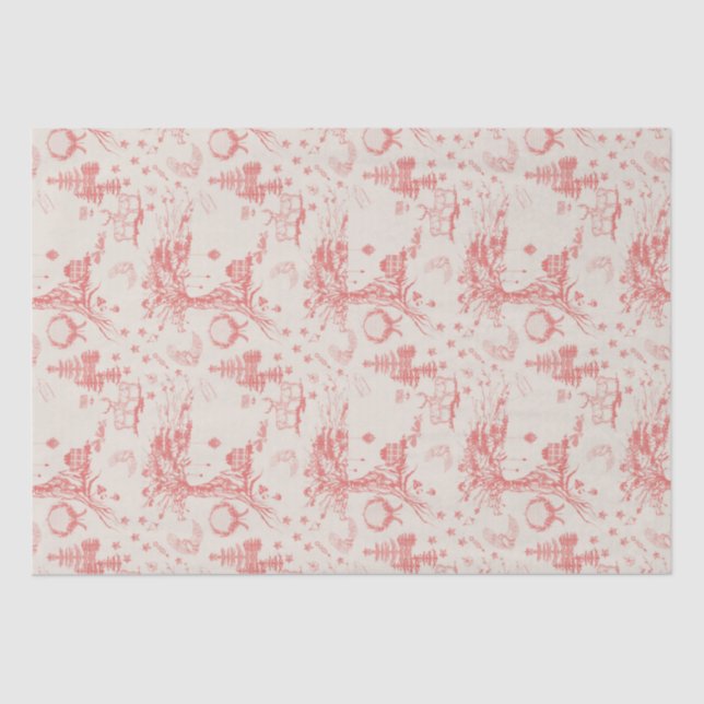 Elk Woods French Toile Tissue Paper (Front)