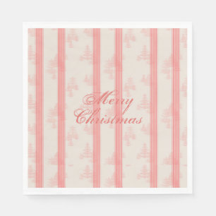 Elk Woods & Stripe in Coral w/ Personalization Napkins