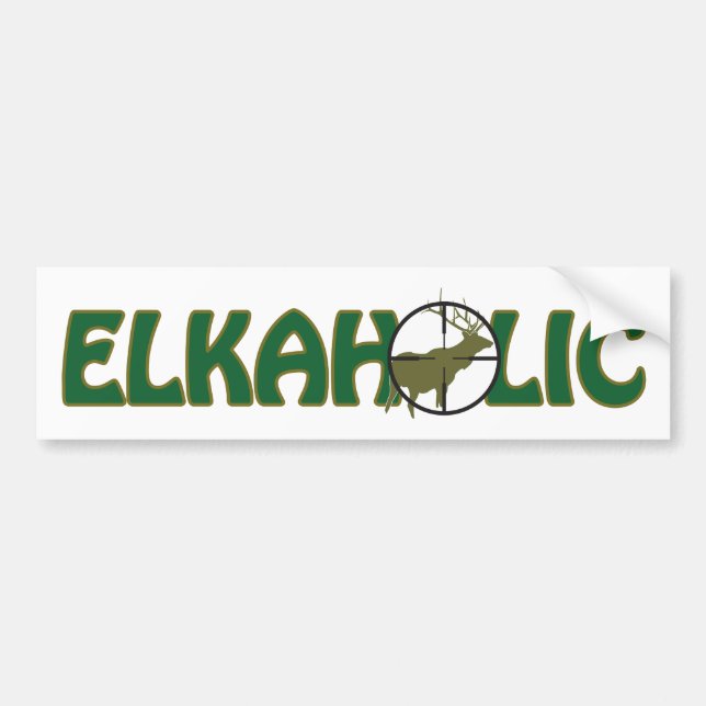 Elkaholic Bumper Sticker (Front)