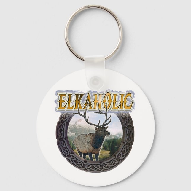 Elkaholic Keychain (Front)
