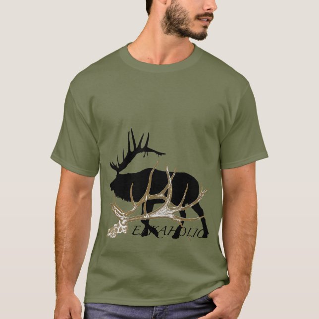 Elkaholic side view T-Shirt (Front)