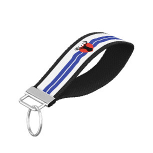 Elkhart (Indiana) City flag Wrist Keychain