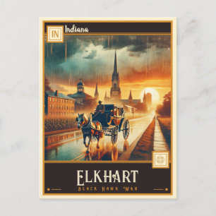 Elkhart, Indiana Vintage Postcard