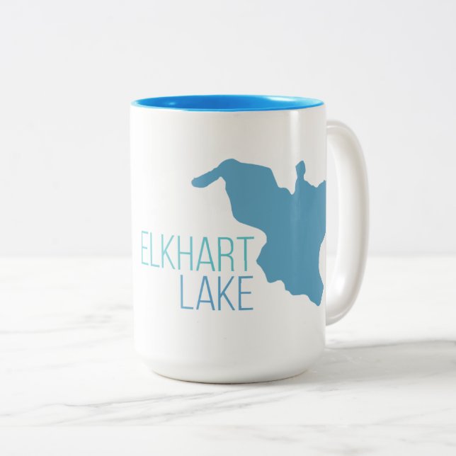 Elkhart Lake, Wisconsin Two-Tone Coffee Mug (Front Right)