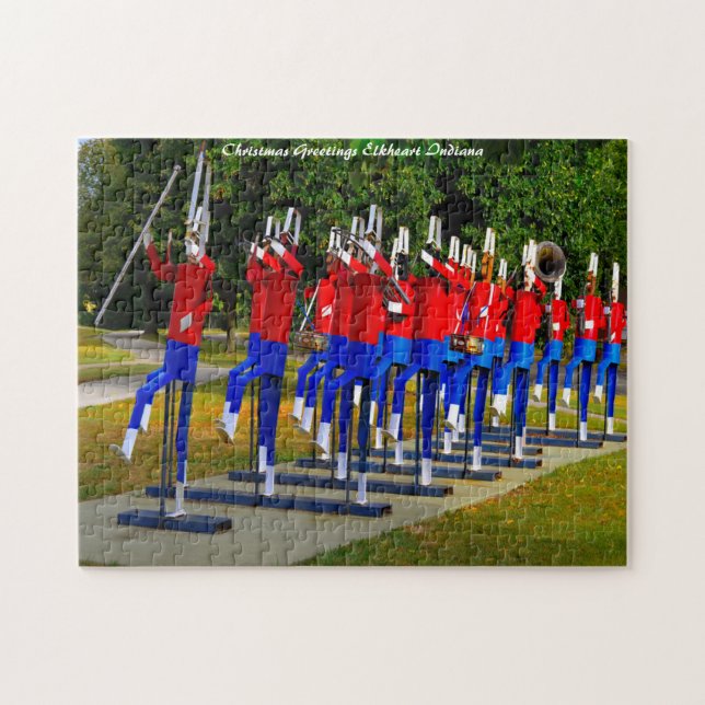Elkhart Marching Band Indiana. Christmas Greetings Jigsaw Puzzle (Horizontal)