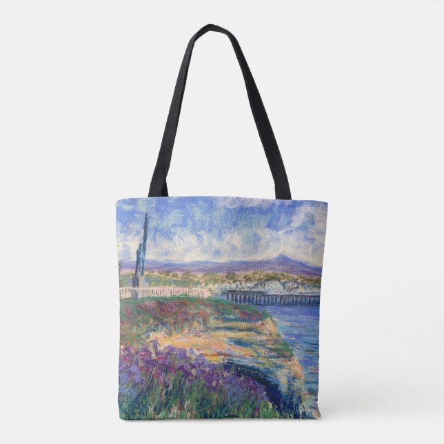 Elkhorn Slough & West Cliff Surfer Locals Tote Bag (Back)