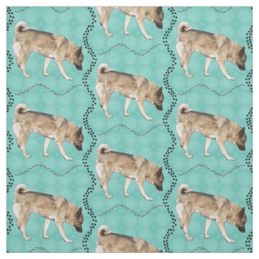 Elkhound Art Fabric