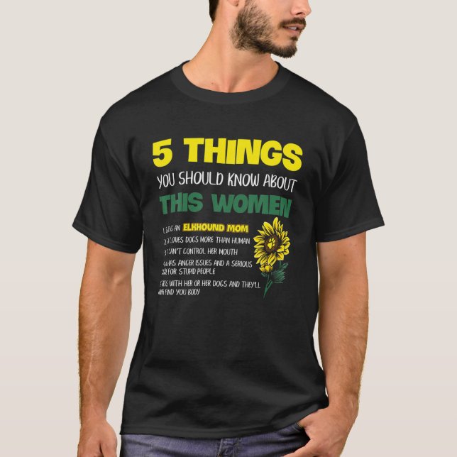 Elkhound Mom Norwegian Elkhound Mama Dog Lover Wom T-Shirt (Front)