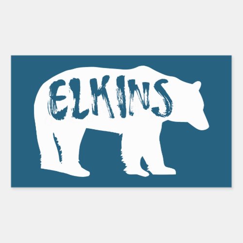 Elkins West Virginia Bear Rectangular Sticker