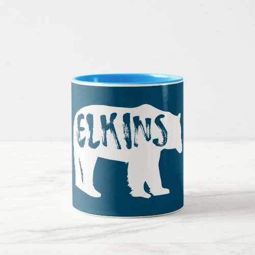 Elkins West Virginia Bear Two_Tone Coffee Mug