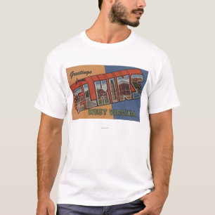 Elkins, West Virginia - Large Letter Scenes T-Shirt